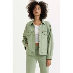 Levi's 90s Denim Trucker Jacket Women's Light Green Sz Medium